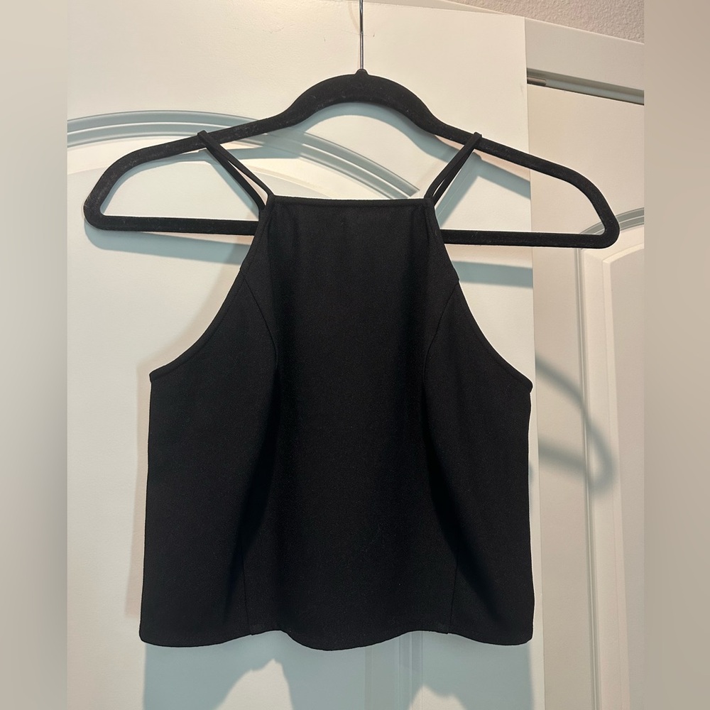 Chic Black Women's Halter Neck Top